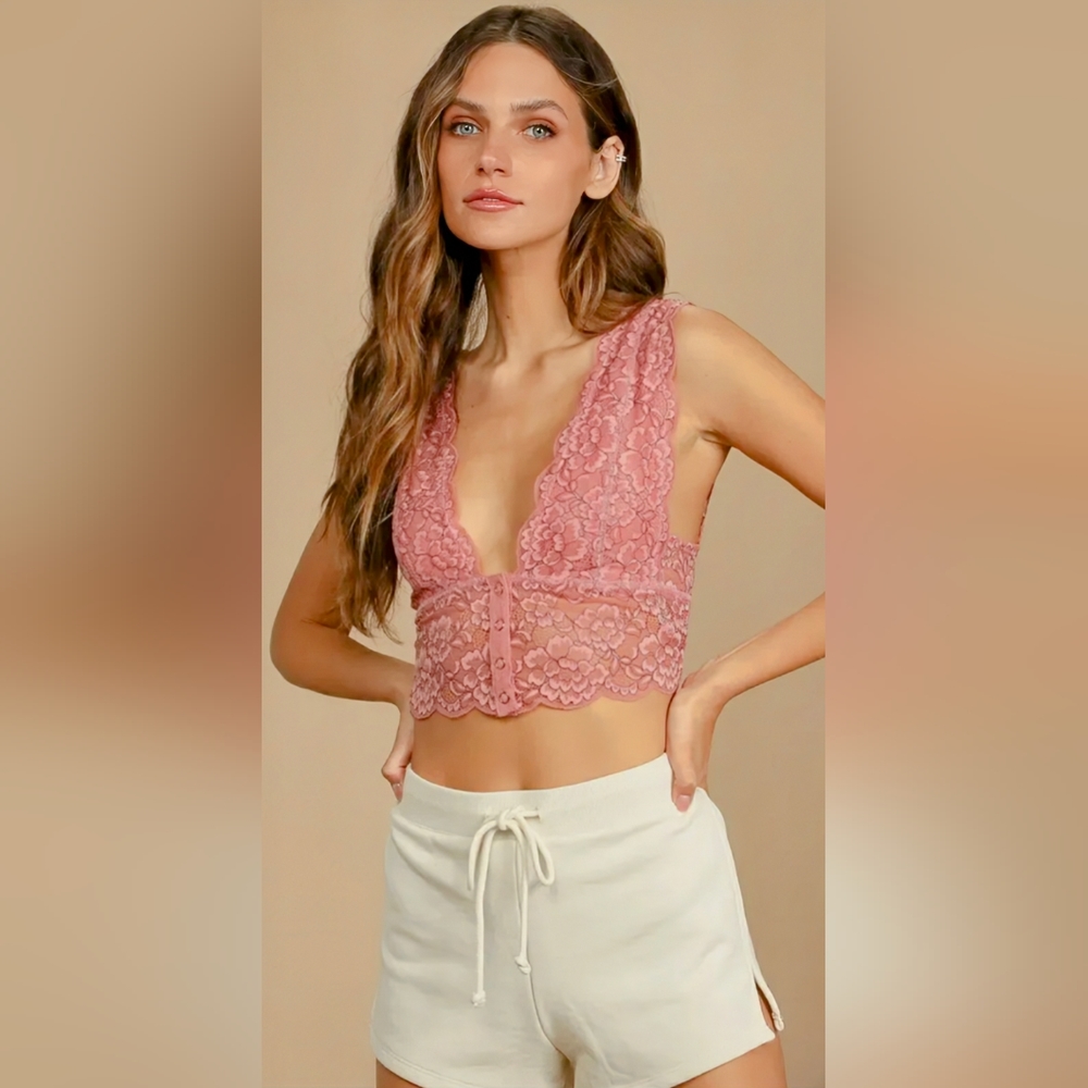 Free People Womens Heartbreaker Lace Brami Bralettes - Size M